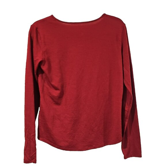 Segments Merino Wool Base Layer Small Thermal Red Burgundy Shirt Top Hiking Ski - Picture 2 of 7